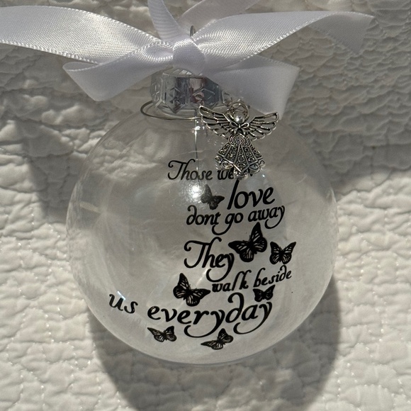 Memorial Christmas Ornament Angel Sympathy Remembrance Ball Feathers 🪽Angel NEW - Picture 15 of 16